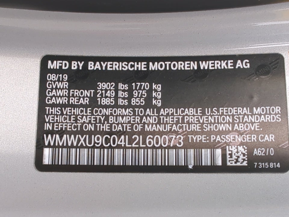 2020 MINI Hardtop Cooper S