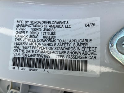2026 Honda Civic Hatchback Sport