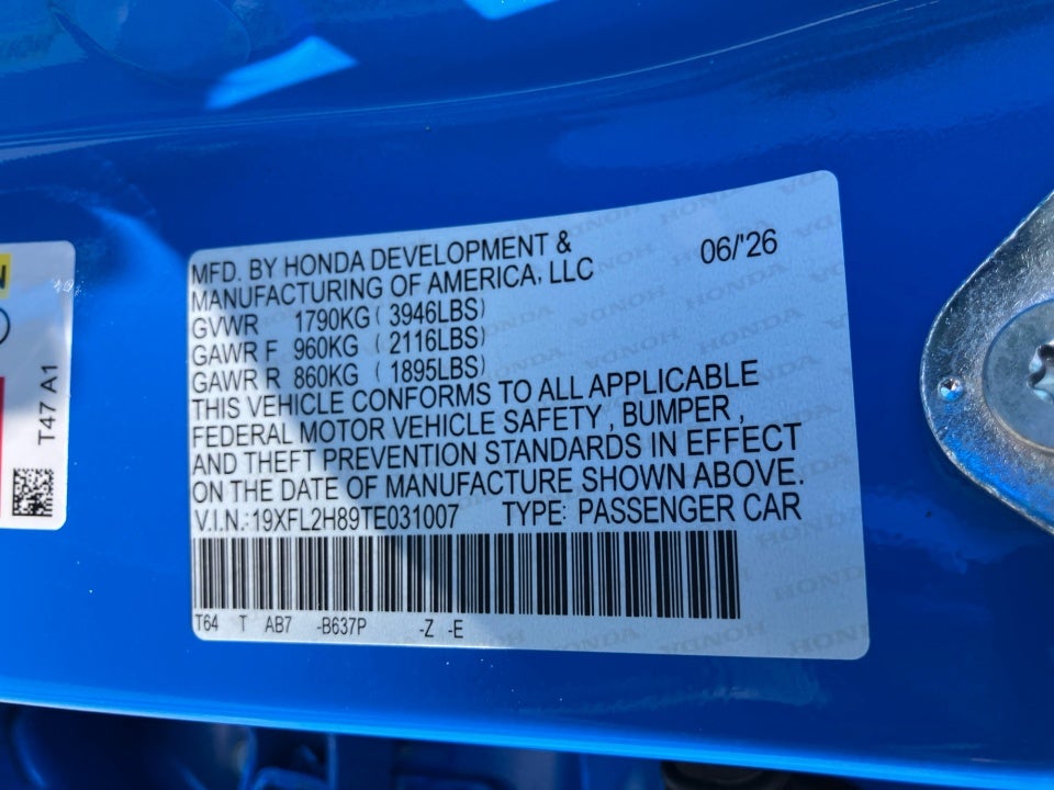 2026 Honda Civic Hatchback Sport