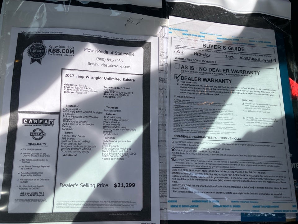 2017 Jeep Wrangler Unlimited Sahara 4x4