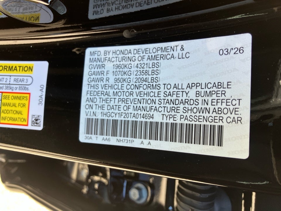 2026 Honda Accord Sedan LX