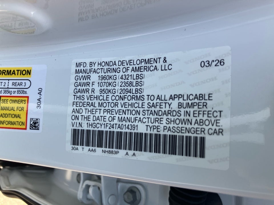 2026 Honda Accord Sedan LX