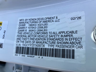 2026 Honda Accord Sedan LX