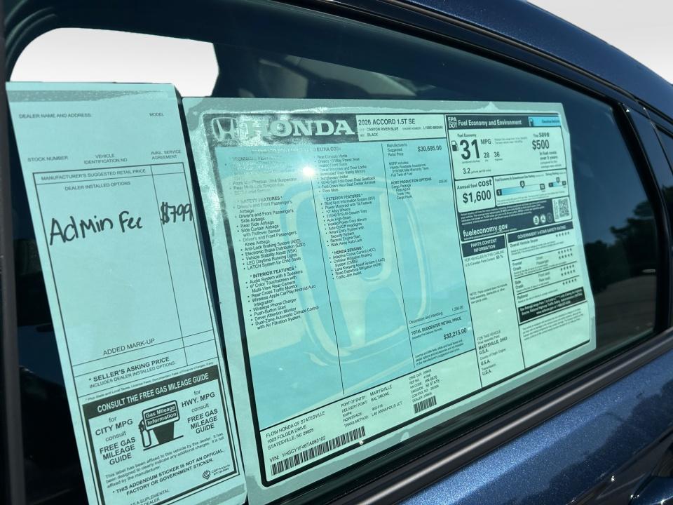 2026 Honda Accord Sedan SE