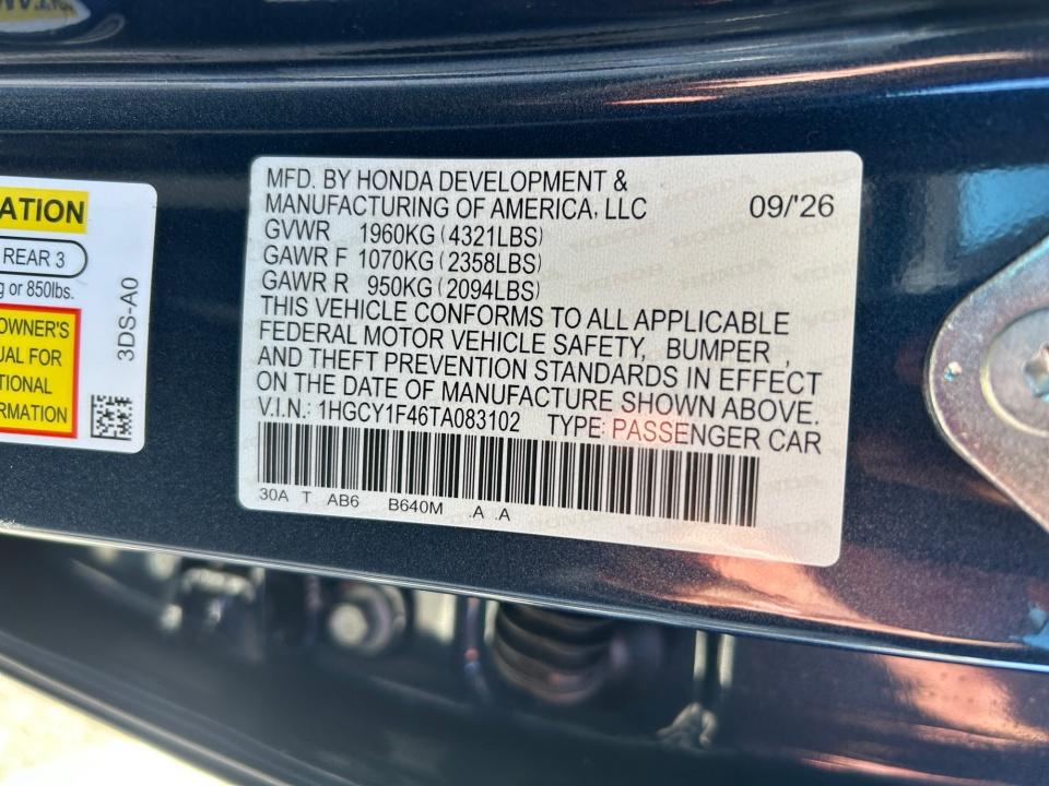 2026 Honda Accord Sedan SE