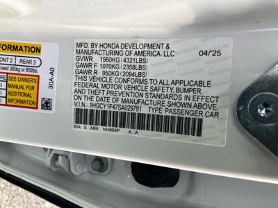 2025 Honda Accord SE