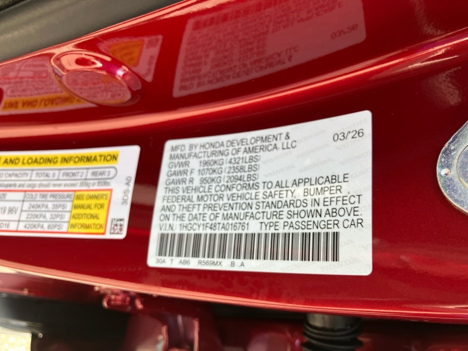 2026 Honda Accord Sedan SE