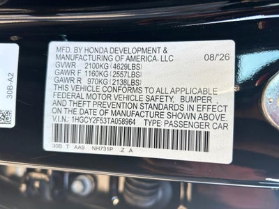 2026 Honda Accord Hybrid Sport