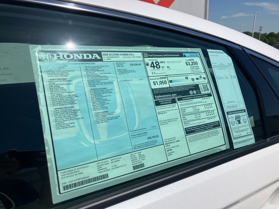 2026 Honda Accord Hybrid EX-L