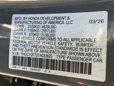 2026 Honda Accord Hybrid Sport-L