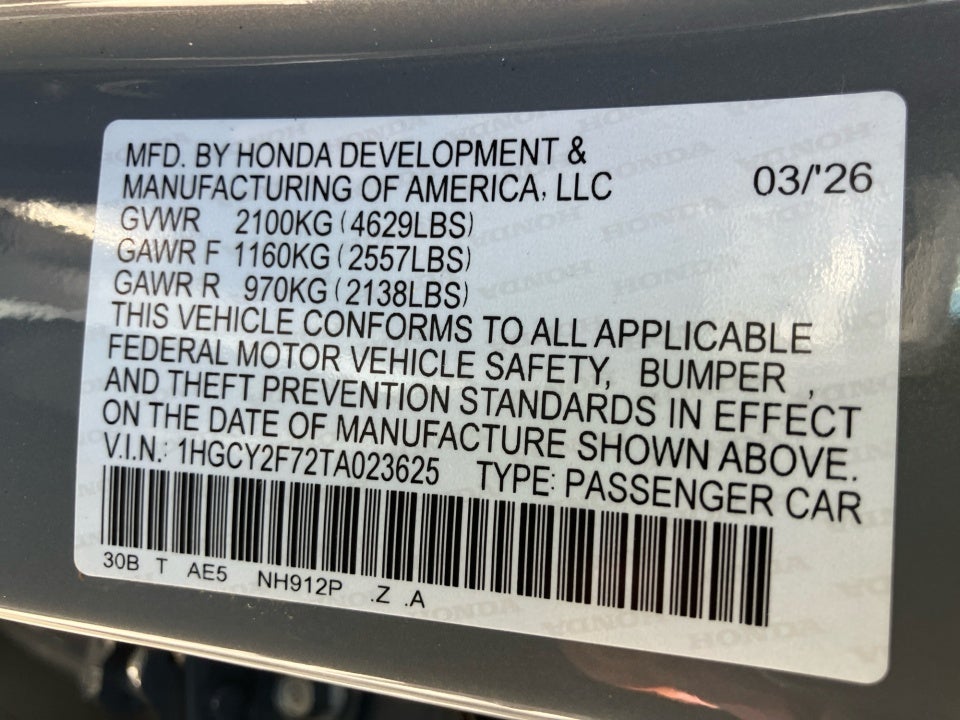 2026 Honda Accord Hybrid Sport-L
