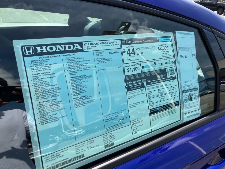 2026 Honda Accord Hybrid Sport-L