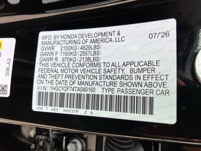 2026 Honda Accord Hybrid Sport-L