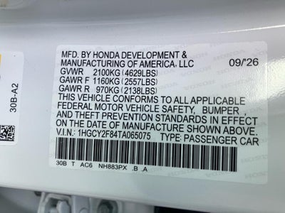 2026 Honda Accord Hybrid Touring