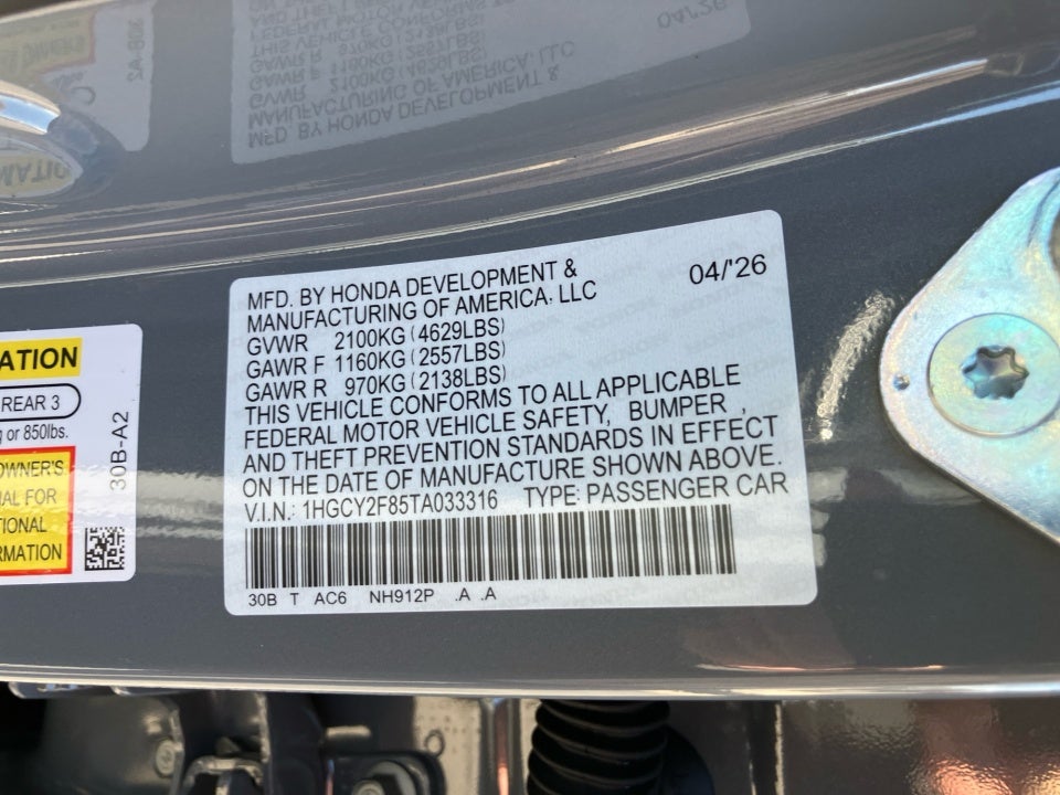 2026 Honda Accord Hybrid Touring
