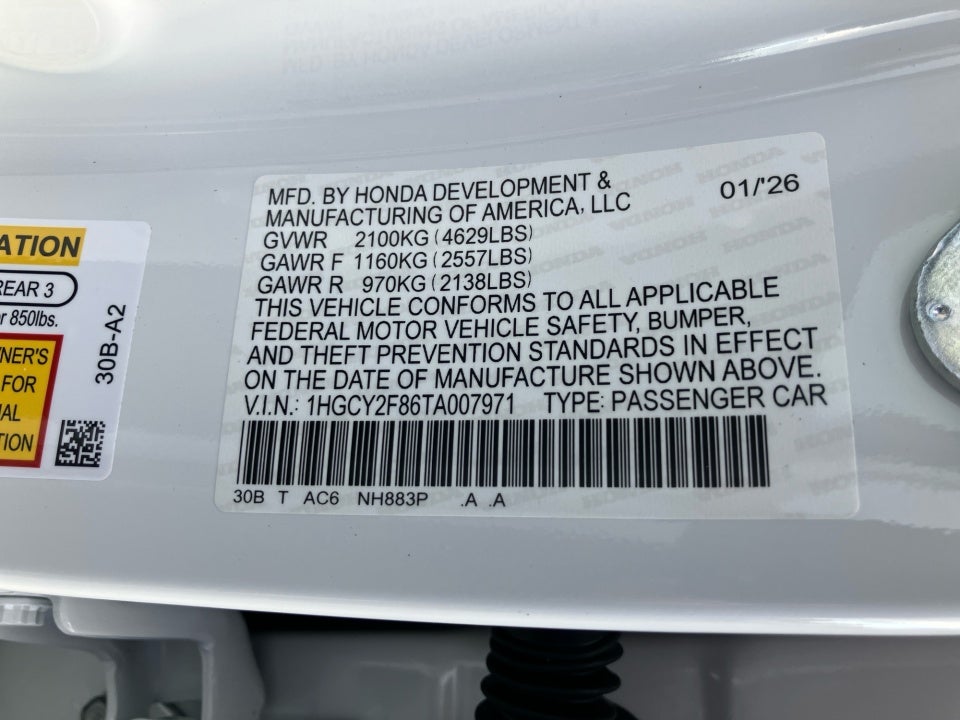 2026 Honda Accord Hybrid Touring