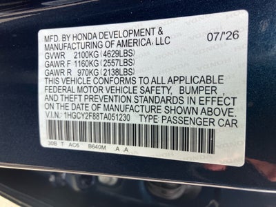 2026 Honda Accord Hybrid Touring