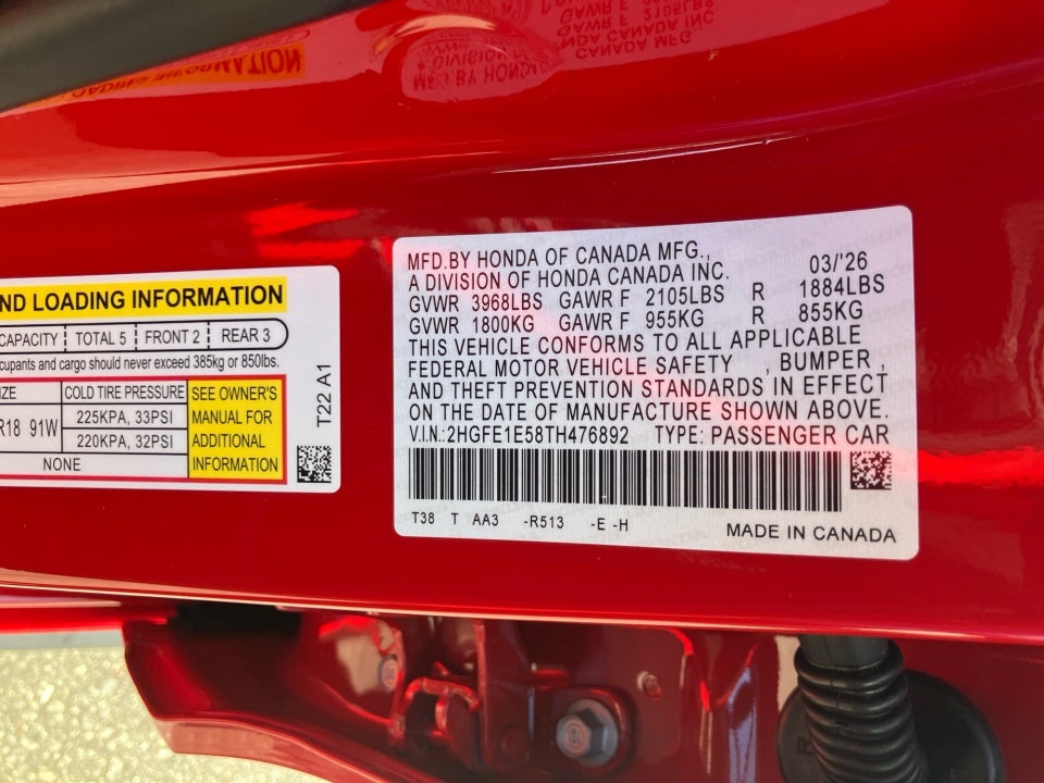 2026 Honda Civic Si Sedan