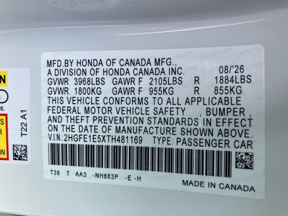 2026 Honda Civic Si Sedan