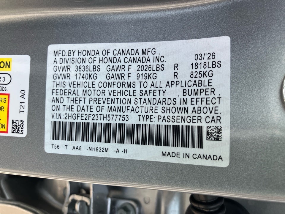 2026 Honda Civic Sedan LX