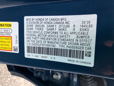 2026 Honda Civic Sedan Sport