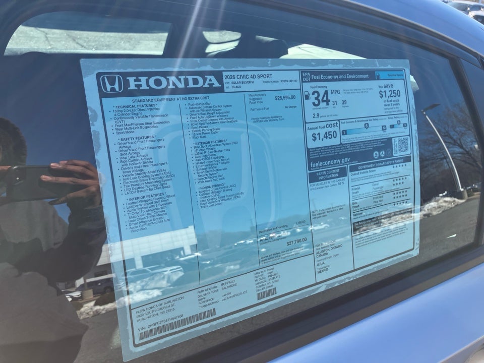 2026 Honda Civic Sedan Sport