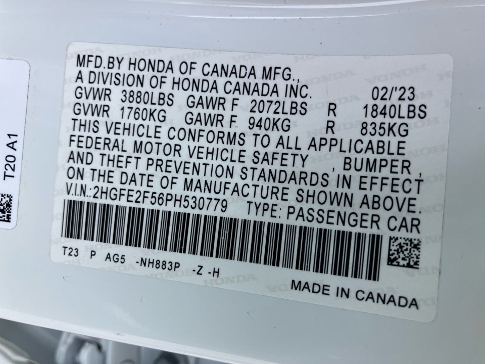 2023 Honda Civic Sedan Sport