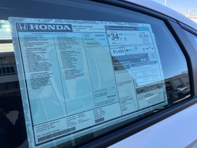 2026 Honda Civic Sedan Sport