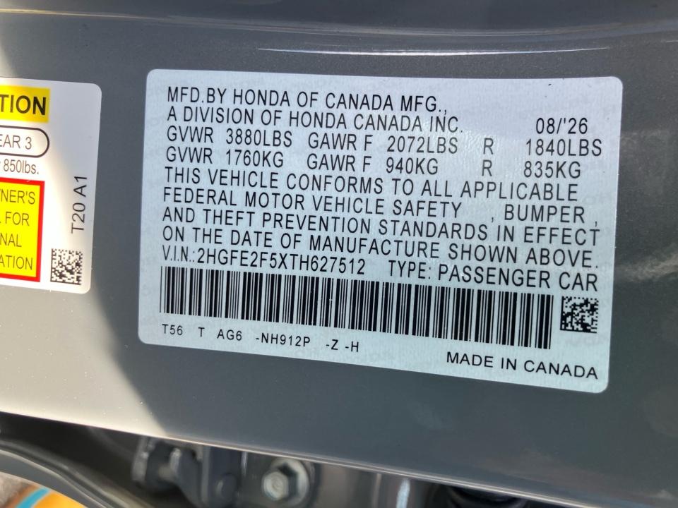 2026 Honda Civic Sedan Sport