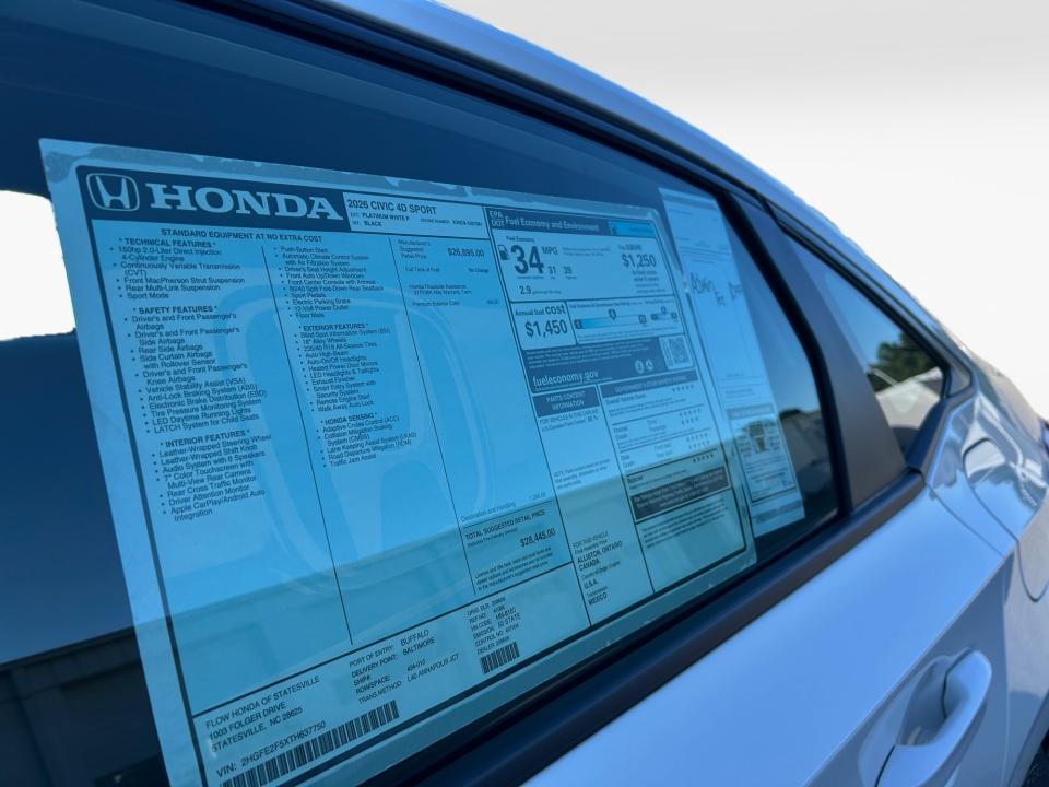 2026 Honda Civic Sedan Sport