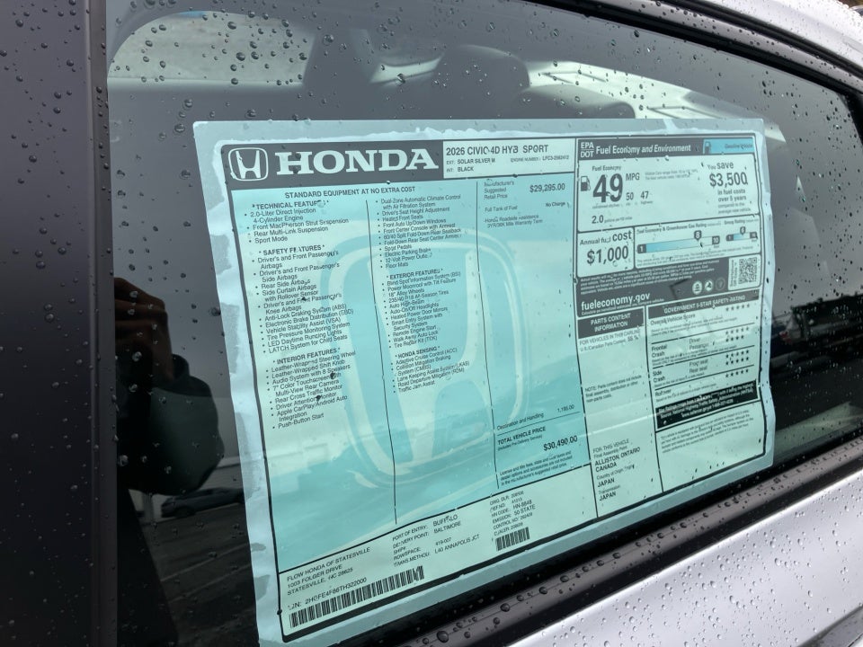 2026 Honda Civic Hybrid Sport