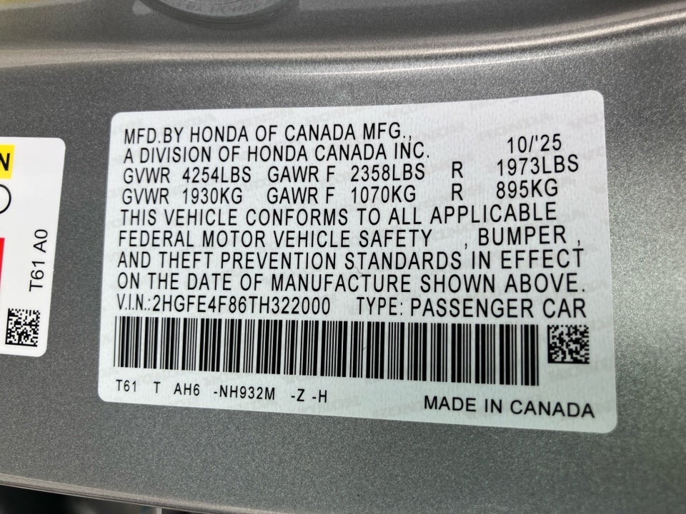 2026 Honda Civic Hybrid Sport