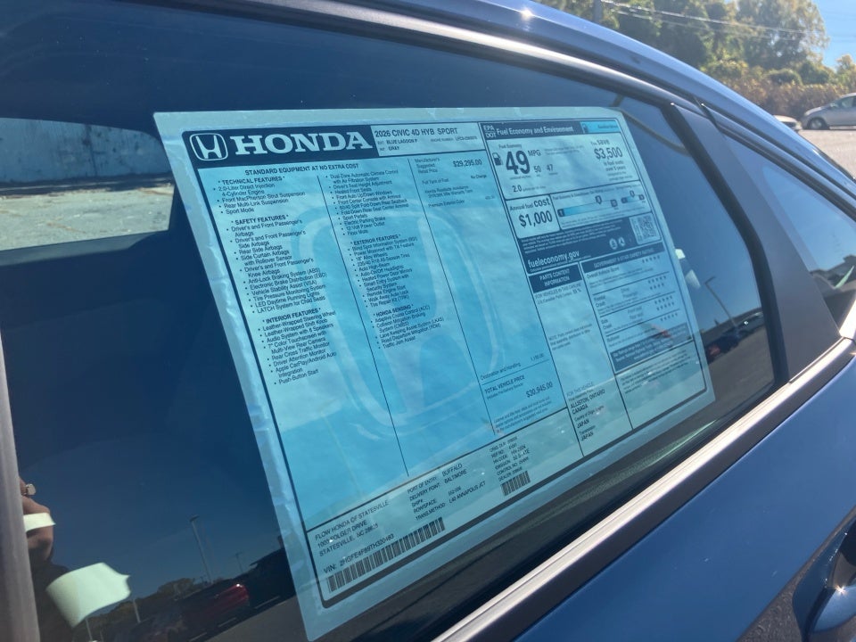 2026 Honda Civic Hybrid Sport