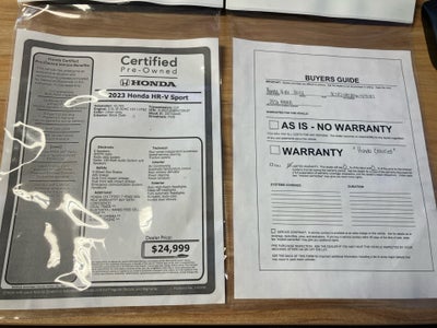 2023 Honda HR-V 2WD Sport