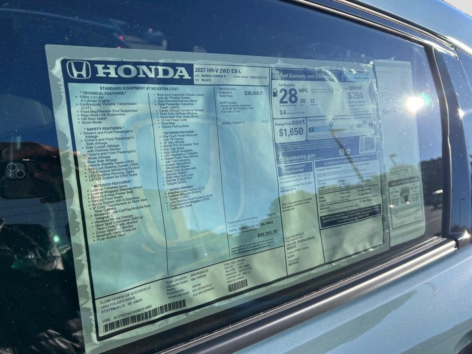 2027 Honda HR-V EX-L