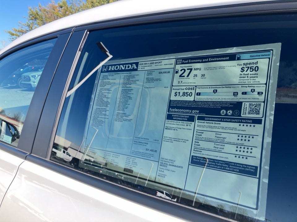 2026 Honda HR-V AWD Sport