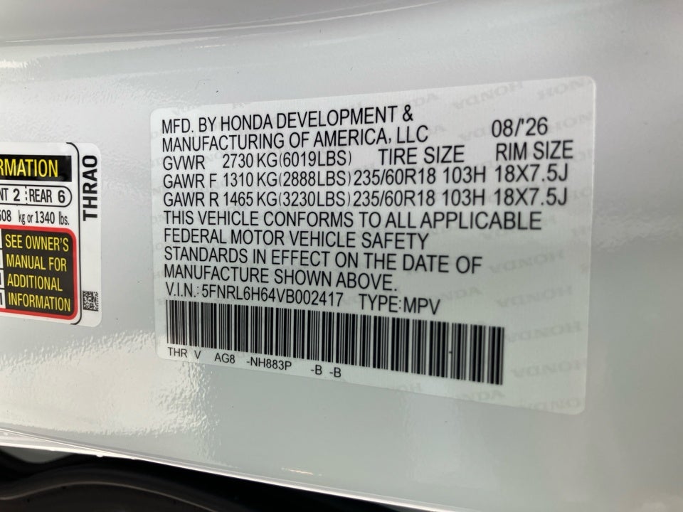 2027 Honda Odyssey EX-L