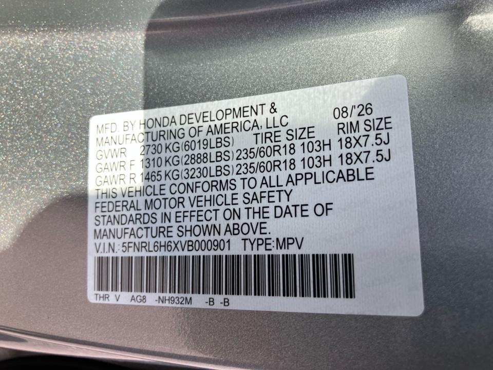 2027 Honda Odyssey EX-L