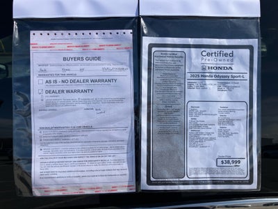 2025 Honda Odyssey Sport-L