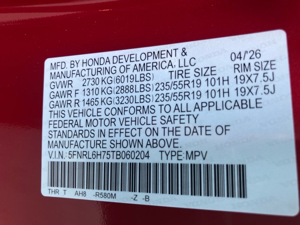 2026 Honda Odyssey Sport-L