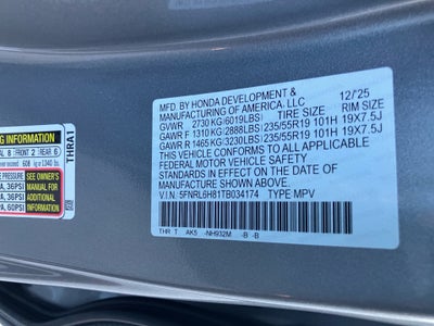 2026 Honda Odyssey Touring