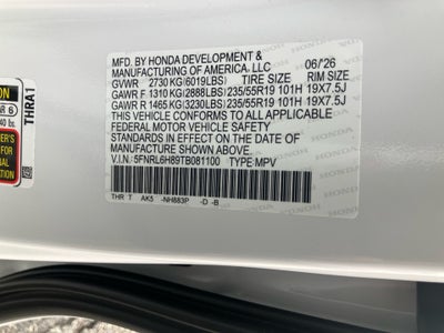 2026 Honda Odyssey Touring