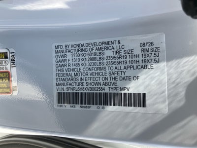 2027 Honda Odyssey Touring