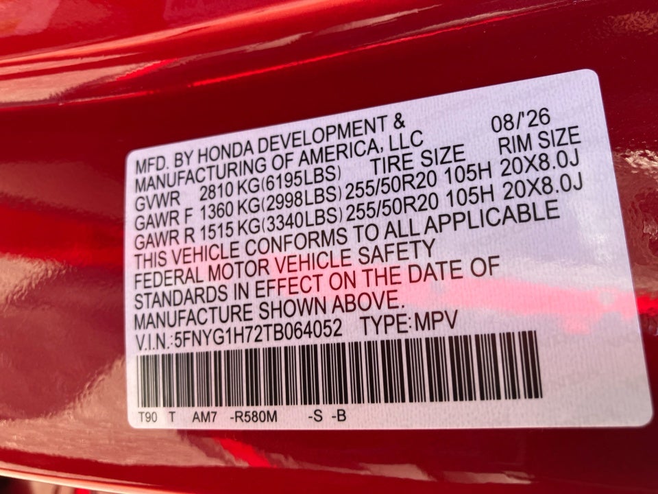 2026 Honda Pilot Touring