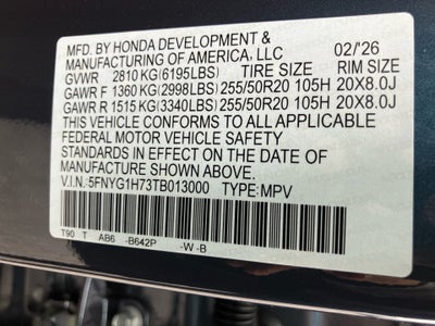 2026 Honda Pilot Touring Blackout