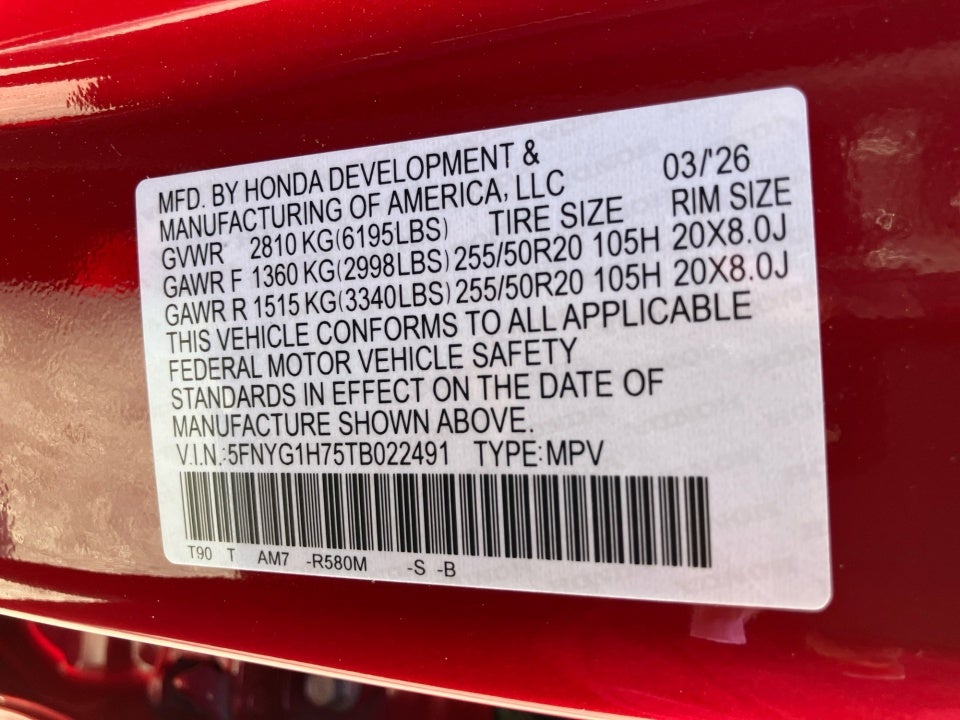 2026 Honda Pilot Touring