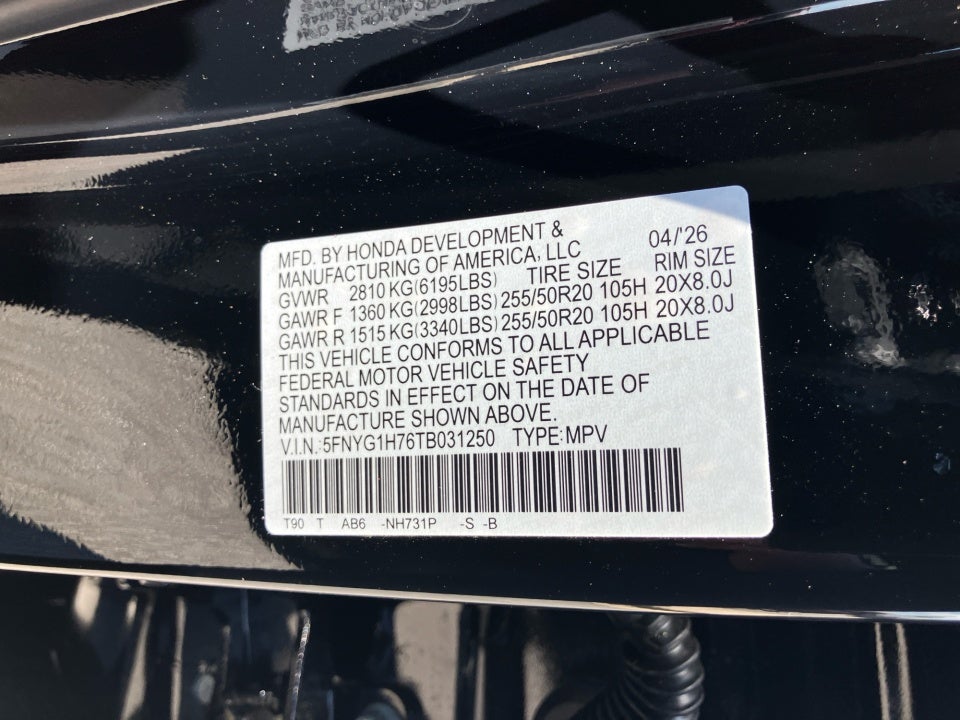 2026 Honda Pilot Touring Blackout