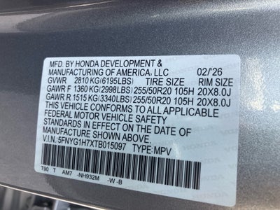 2026 Honda Pilot Touring