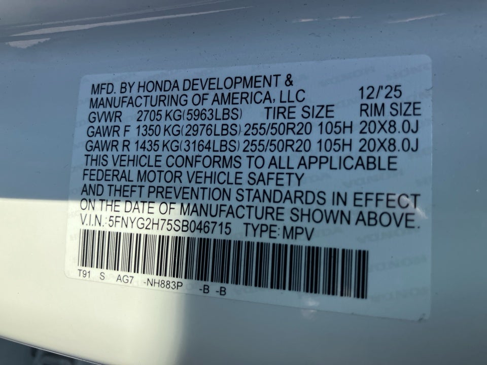 2025 Honda Pilot Touring