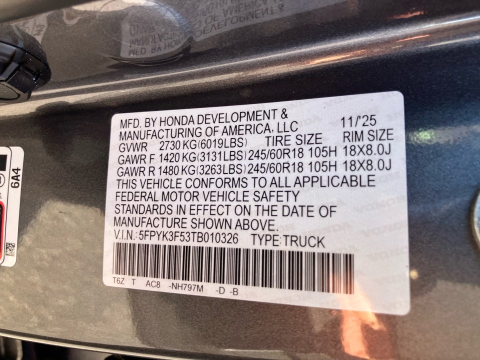 2026 Honda Ridgeline RTL